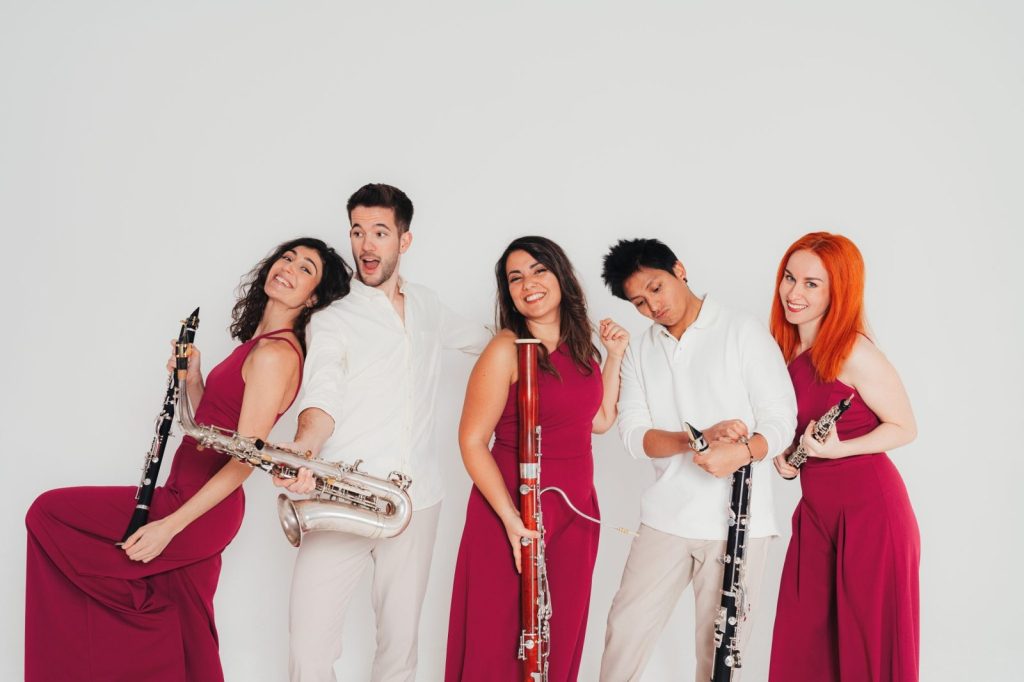 Dianto Reed Quintet con sus instrumentos